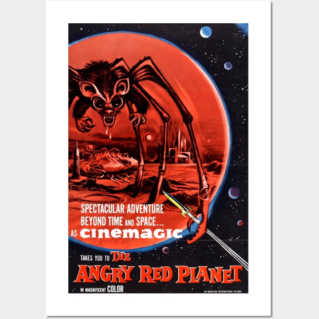 Classic Science Fiction Movie Poster - Angry Red Planet Wall Art by Starbase79